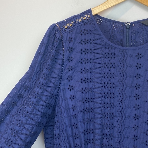 J. Crew • Eyelet Lace Flutter Hem Dress - Picture 7 of 15